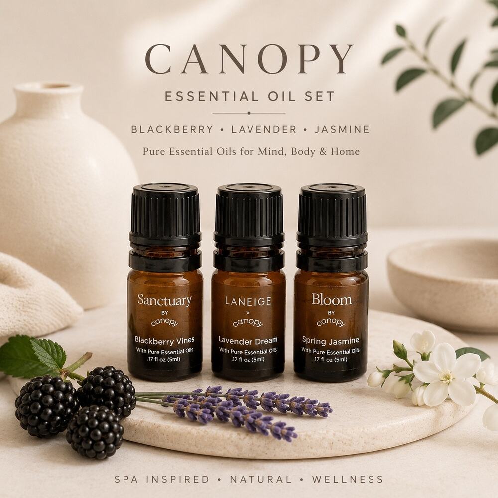 Canopy Essential Oil Set Blackberry Vines Lavender Spring Jasmine Aromatherapy